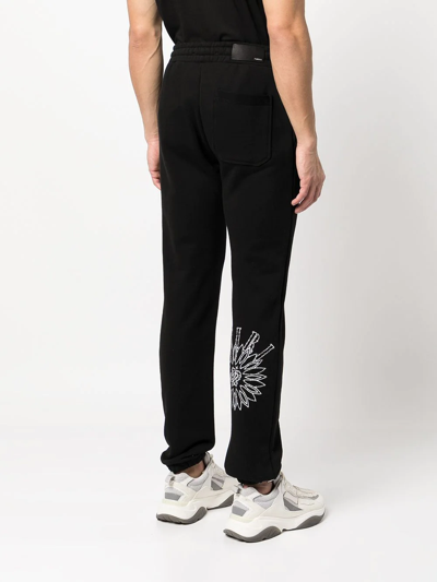 Amiri Slim-cut Logo-print Track Pants In Black
