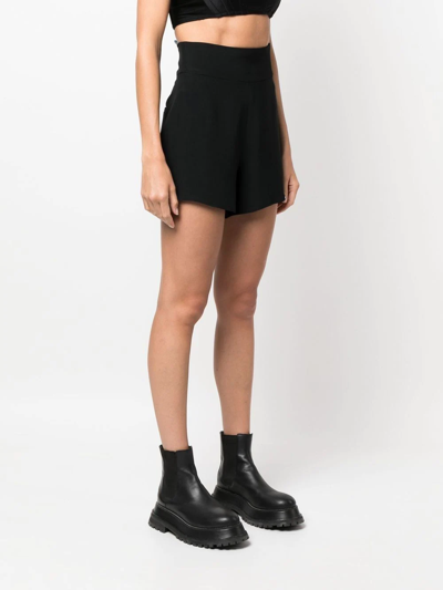 Shop Federica Tosi High-rise Fitted Shorts In Schwarz