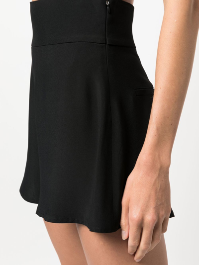 Shop Federica Tosi High-rise Fitted Shorts In Schwarz