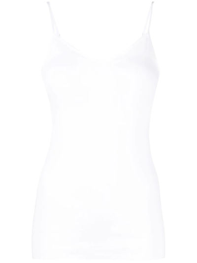 Shop Hanro Seamless Padded Vest Top In White