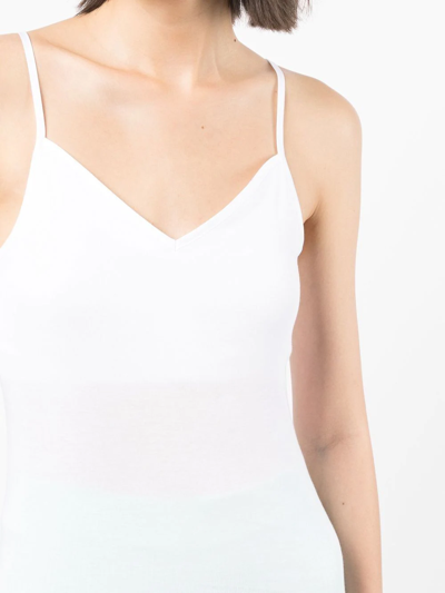 Shop Hanro Seamless Padded Vest Top In White