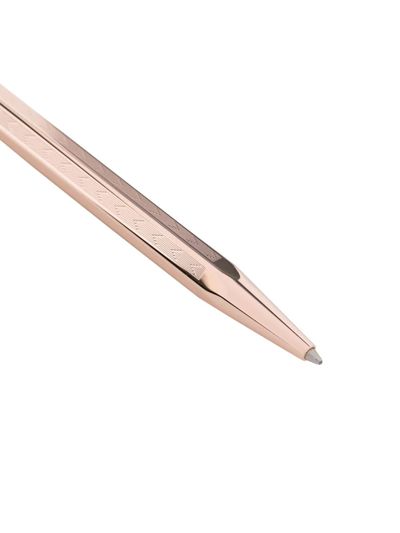 Caran D'ache Engraved Brass Ballpoint Pen In Pink