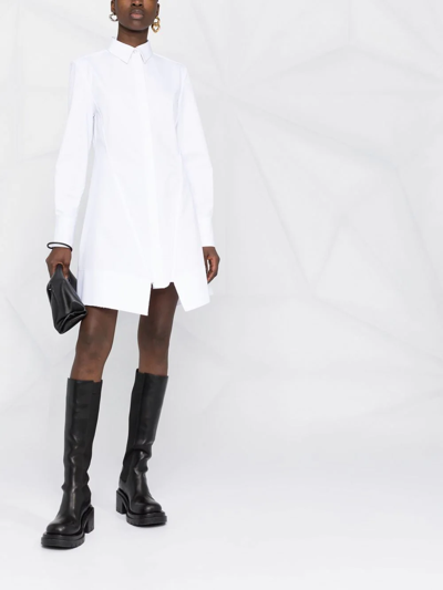 Shop Givenchy X Josh Smith Broderie Anglaise-panel Structured Shirt Dress In White