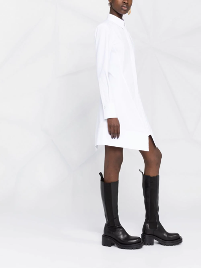 Shop Givenchy X Josh Smith Broderie Anglaise-panel Structured Shirt Dress In White