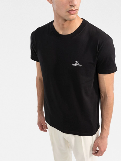 Shop Valentino Vlogo Short-sleeved T-shirt In Black