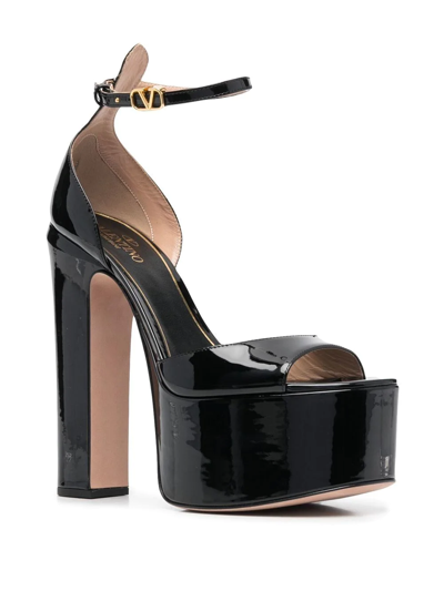 Shop Valentino Platform Open-toe Sandals In Black