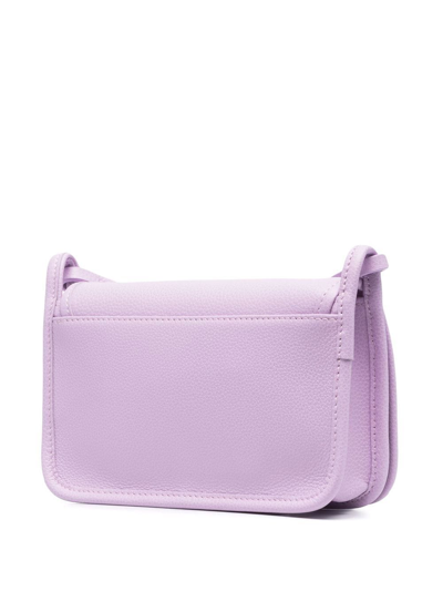 Longchamp Le Foulonne Leather Wallet-On-Strap Crossbody Clutch ~NEW~ Lilac