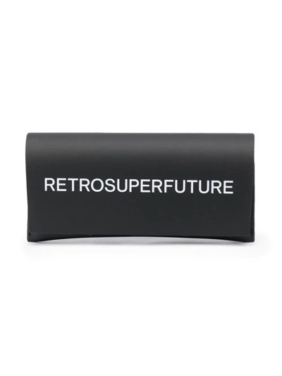 Retrosuperfuture Sculpted-design Sunglasses In Black