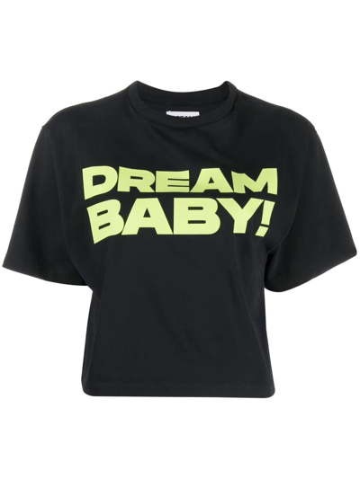 Shop Liberal Youth Ministry Dream Baby Cropped T-shirt In Black