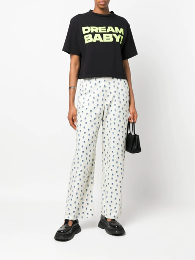 Shop Liberal Youth Ministry Dream Baby Cropped T-shirt In Black