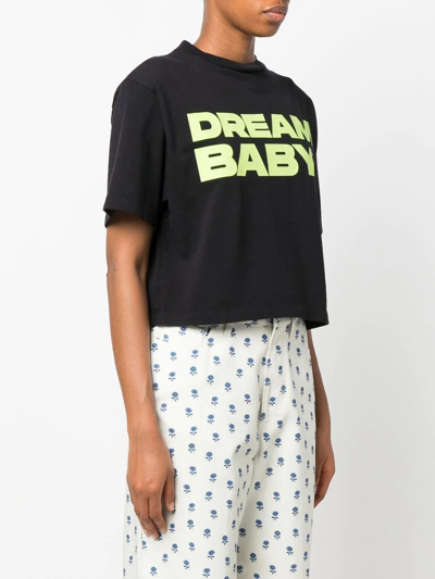 Shop Liberal Youth Ministry Dream Baby Cropped T-shirt In Black