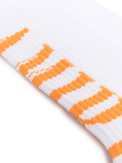 Amiri Logo-print Socks In White