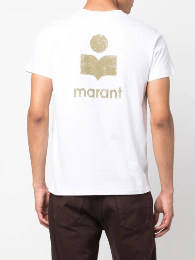 Shop Isabel Marant Logo-print Organic-cotton T-shirt In White
