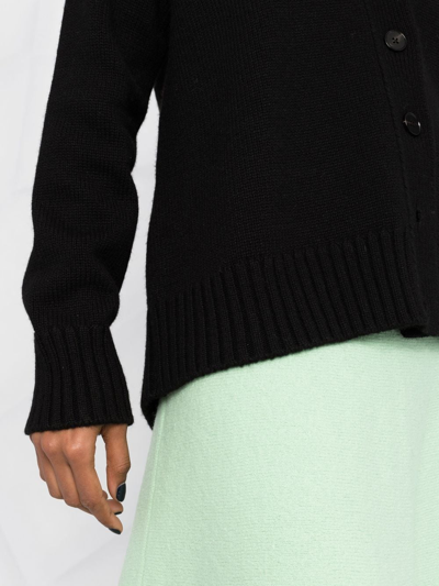 Jil Sander V-neck Button-fastening Cardigan In Black