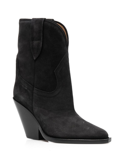 Isabel Marant Étoile Pointed-toe Suede Boots In Black