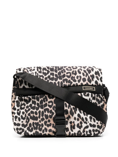 forvisning Elektriker Interesse Ganni Black Leopard Print Shoulder Bag | ModeSens
