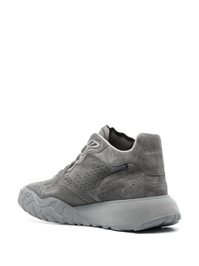 Shop Alexander Mcqueen Court Trainer Chunky Sneakers In Grey