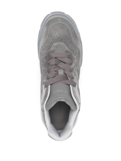 Shop Alexander Mcqueen Court Trainer Chunky Sneakers In Grey