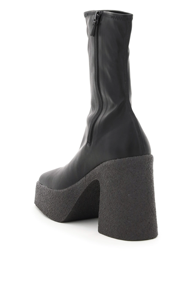 Shop Stella Mccartney Thick Heel Stretch Boots