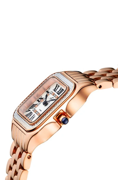 Shop Gv2 Milan Diamond Dial Bracelet Watch, 27.5mm In Ip Rose Gold