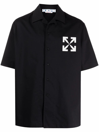 Off-white Off White Single Arrow Holiday Shirt In Black