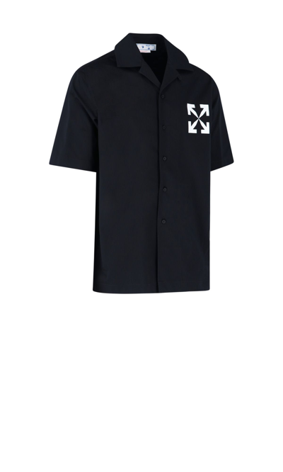 Off-white Off White Single Arrow Holiday Shirt In Black