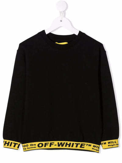 Shop Off-white Boys Black Cotton Sweater