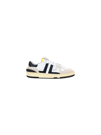 Shop Lanvin Men's White Other Materials Sneakers