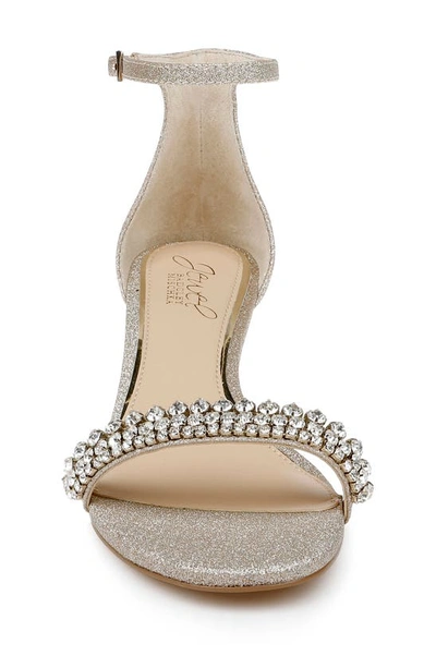 Shop Jewel Badgley Mischka Lora Wedge Sandal In Gold Glitter