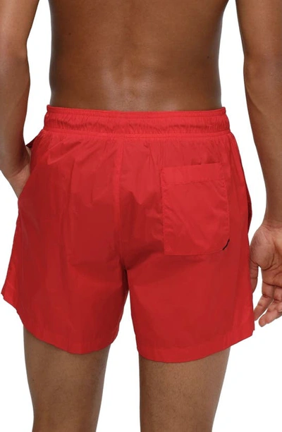 Hugo Boss Boss Haiti Recycled Polyamide Swim Trunks In Open Pink