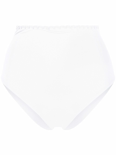 Shop La Perla Etoile High Waist Bikini Bottom In White