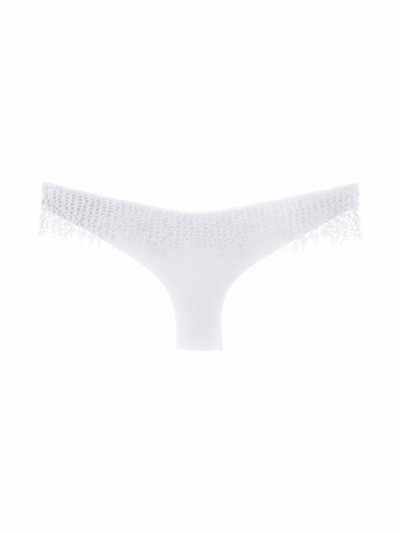 Shop La Perla Etoile Brazilian Bikini Bottom In White