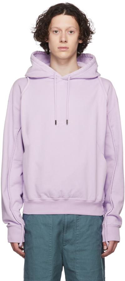 Shop Jacquemus Purple 'le Sweatshirt Camargue' Hoodie In Lilac