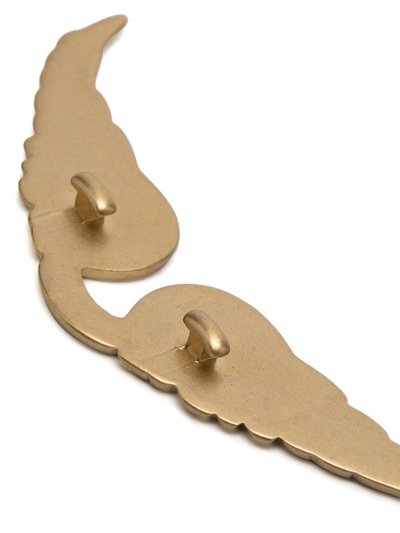 Zadig & Voltaire Swing Your Wings Rhinestone-encrusted Metal Badge In 金色
