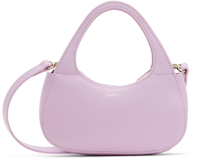 Shop Coperni Purple Micro Baguette Swipe Bag In Lilac