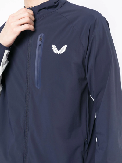 Shop Castore Logo-print Lightweight Jacket In 蓝色