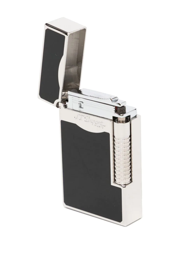 Shop St Dupont Le Grand Laquer Lighter In 黑色