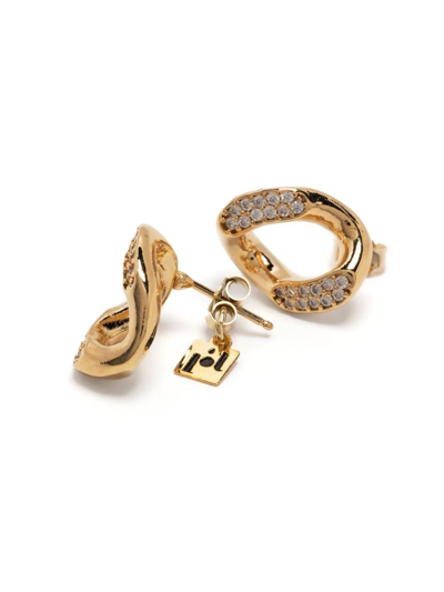 Shop Rosantica Athena Crystal Chain Earrings In 金色