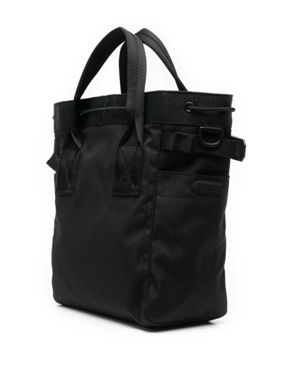 Shop Balenciaga Small Army Logo-embroidered Tote Bag In 黑色