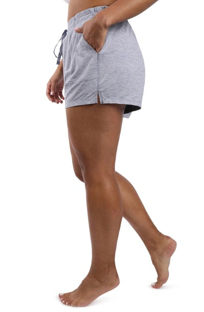 Shop 90 Degree By Reflex Cationic Heathered Drawstring Shorts In Heather Tempest