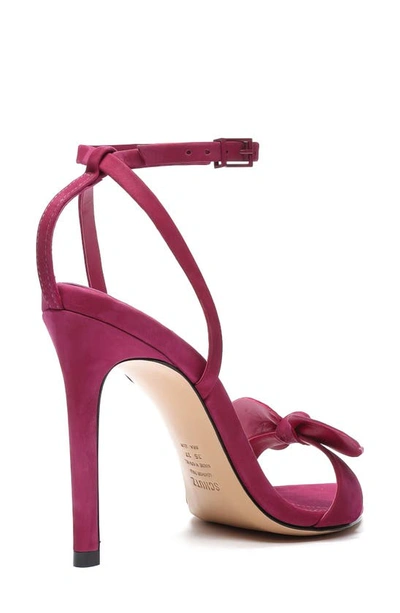 Schutz Elora Bow Stiletto Sandal In Violet Pink/ruby | ModeSens