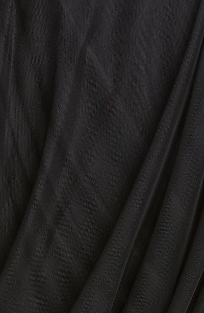 Shop Junya Watanabe Sleeveless Drape Detail Tulle Blouse In Black