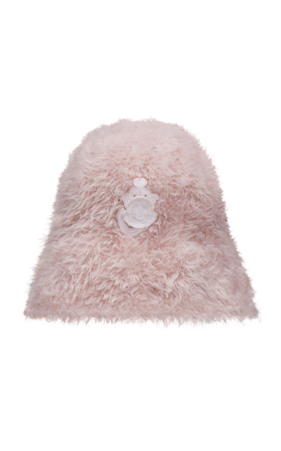 Shop Moncler Genius Women's 1 Moncler Jw Anderson Faux Fur Bucket Hat In Pink