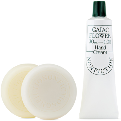 Shop Nonfiction Gaiac Flower Mini Soap & Hand Cream Set In Na