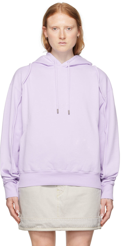 Shop Jacquemus Purple 'le Sweatshirt Camargue' Hoodie In 640 Lilac