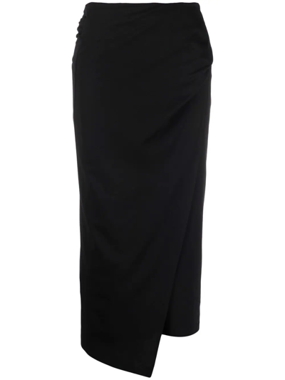 Shop Wolford The Origami Wrap Skirt In Black