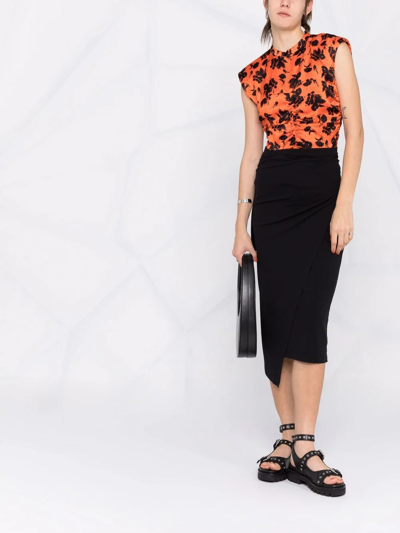Wolford Black Origami Draped Wrap Skirt In Black