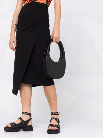 Wolford Black Origami Draped Wrap Skirt In Black