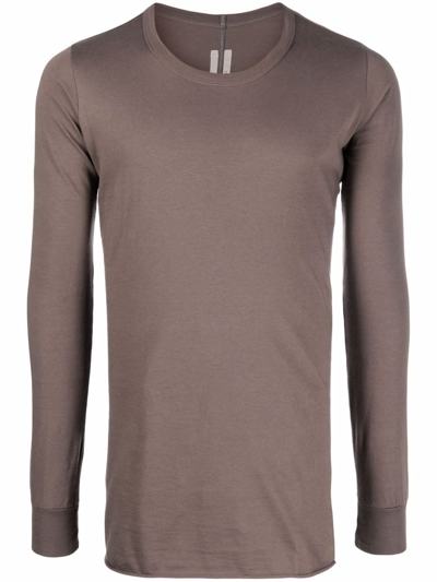Shop Rick Owens Ls Long-sleeved T-shirt In Brown