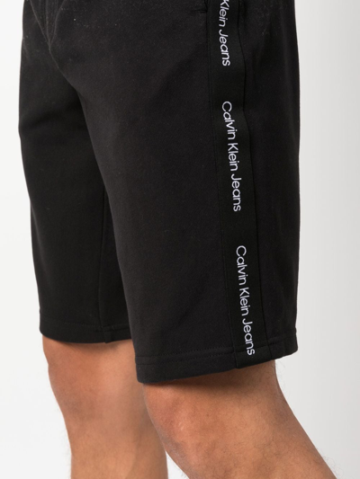 Shop Calvin Klein Jeans Est.1978 Logo-trim Track Pants In Black